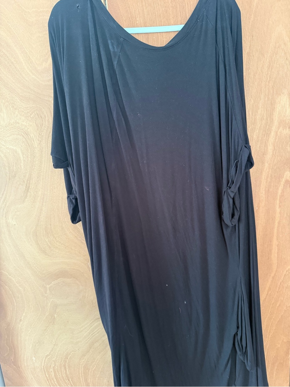 Terra & Sky Black V-neck Top